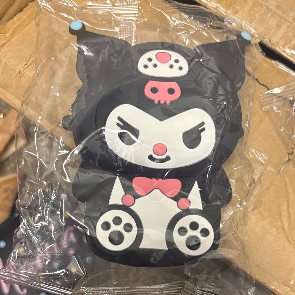 Cute Character Kids Wallet - Black and Pink